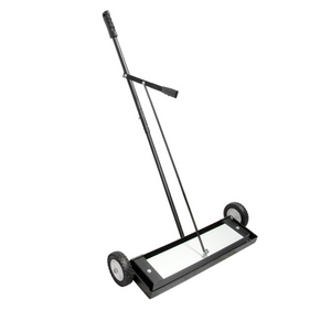 Heavy Duty Magnetic Sweeper with Wheels Rolling Magnet Floor Sweeper with Quickly Release Handle