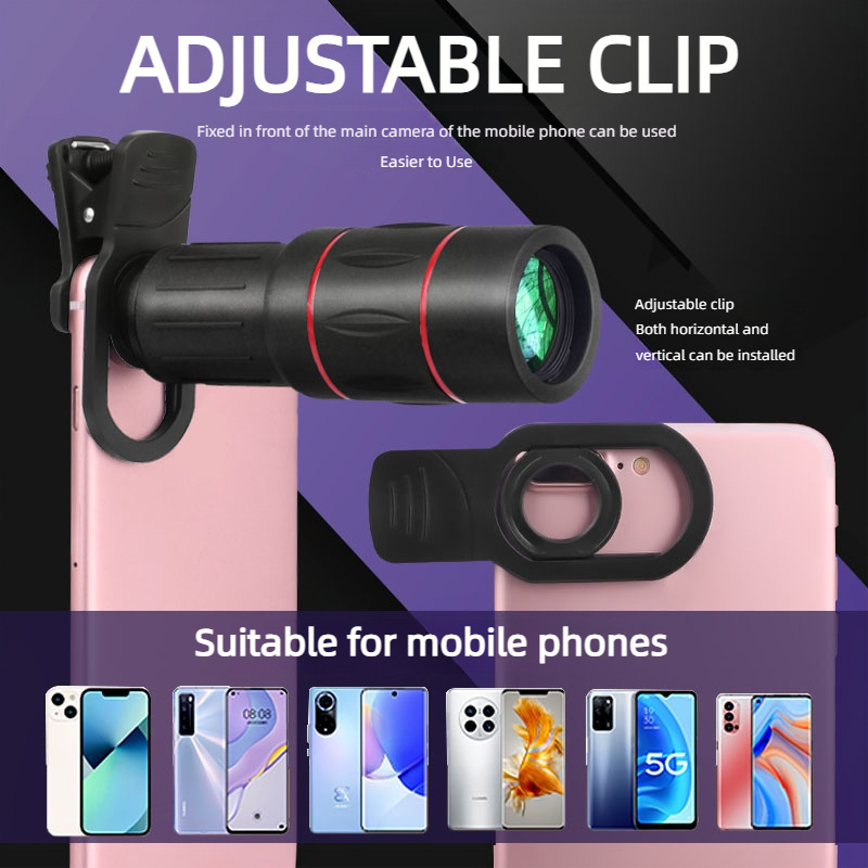 18x25 Monocular Telescope Long distance shooting universal mobile phone external lens is suitable for watching concerts