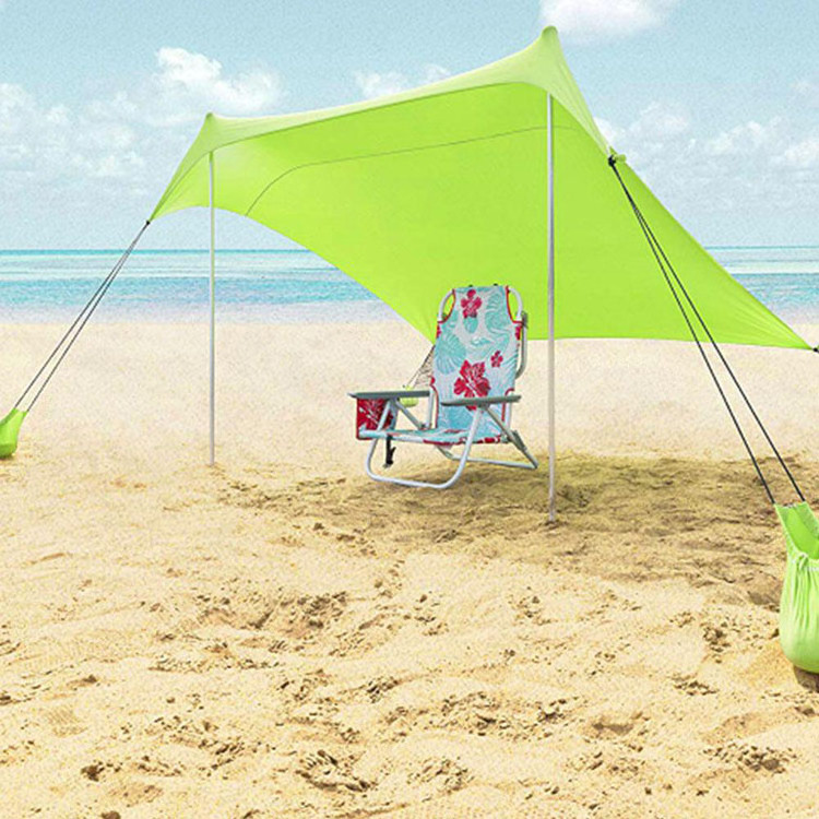 Large Family Canopy For Outdoor Fishing Camping Beach Sunshade Awning Set Portable Sun Shade Tent With Sandbag