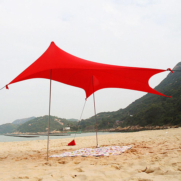 Large Family Canopy For Outdoor Fishing Camping Beach Sunshade Awning Set Portable Sun Shade Tent With Sandbag