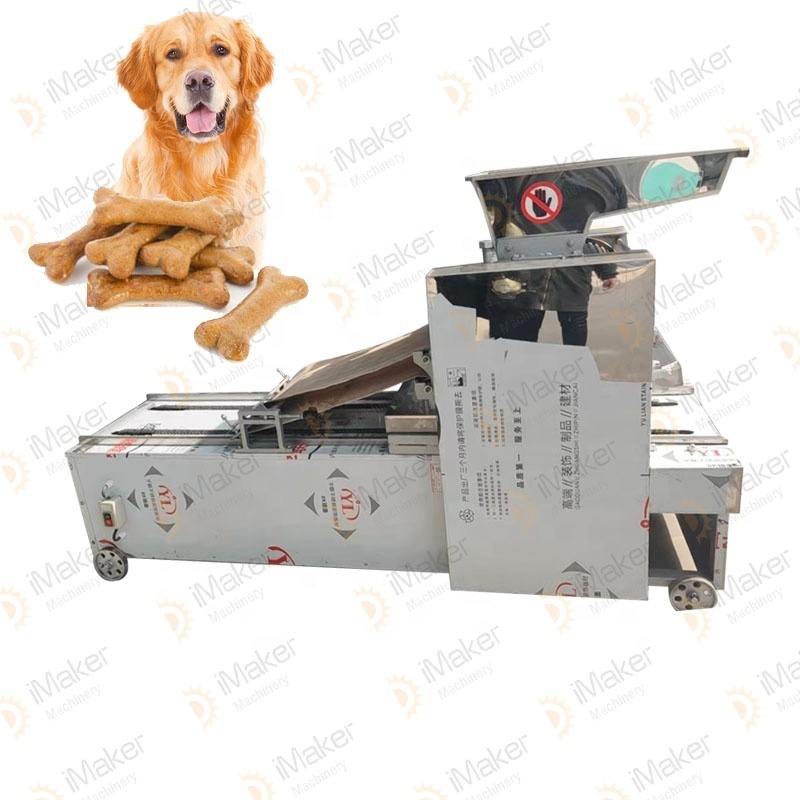 Commercial small pet food biscuit forming machine bone shape dog biscuit treat mold making machine price