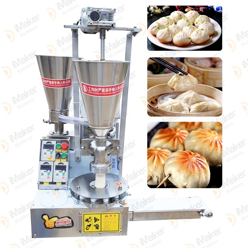 Semi-automatic 304 Stainless Steel Momo Making Machine Siopao Bun Baozi Soup Steamed Stuffed Bun Making Machine