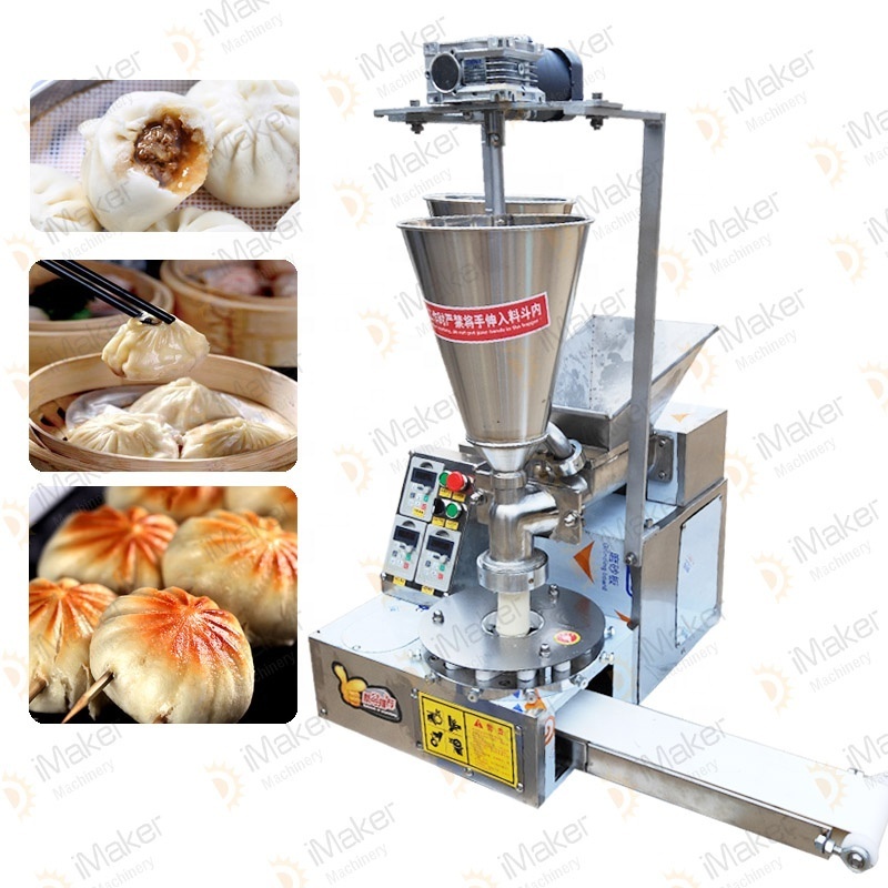 Semi-automatic 304 Stainless Steel Momo Making Machine Siopao Bun Baozi Soup Steamed Stuffed Bun Making Machine