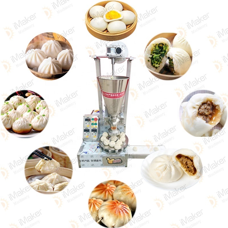 Semi-automatic 304 Stainless Steel Momo Making Machine Siopao Bun Baozi Soup Steamed Stuffed Bun Making Machine