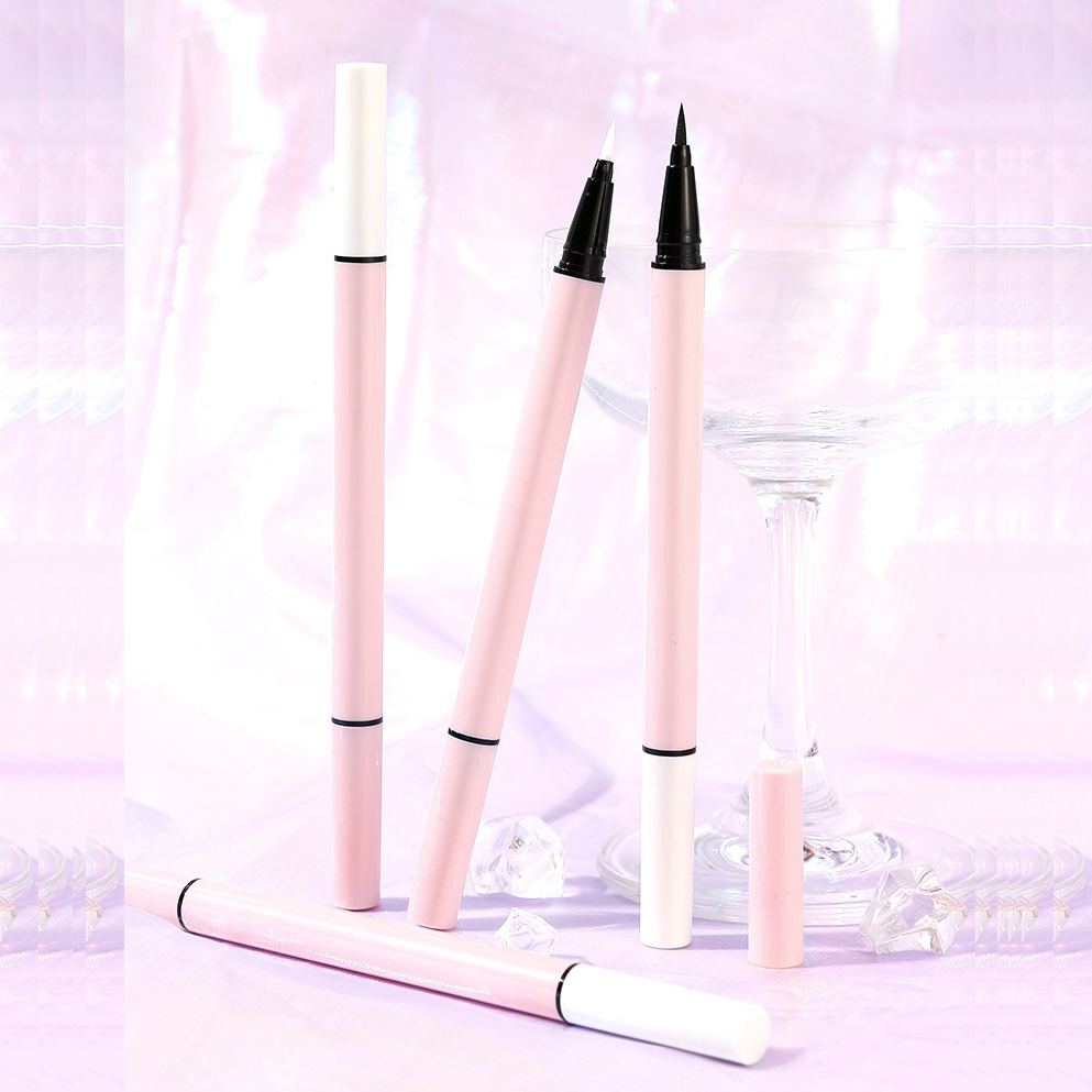 Private Label Eye Cosmetic Makeup 24 Hours Long Lasting Double Ended Adhesive Eyeliner Glue Pen