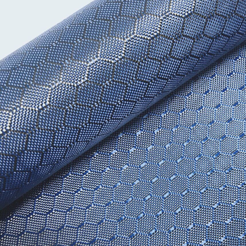 glossy 3K honeycomb Aramid fiber carbon fiber fabric cloth rolls sale for Fishing rods carbon fiber snowboard helmet