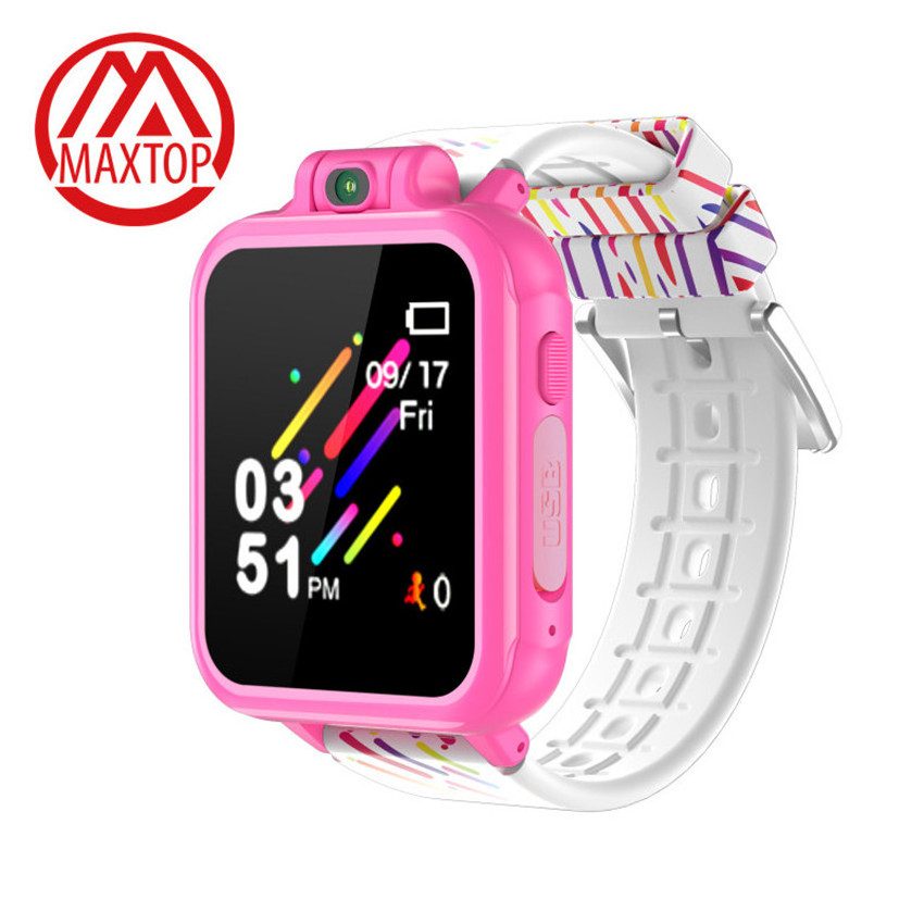 Maxtop Custom Kids Game Smart Watch Ce Rohs Camera Touch Sports Fitness Puzzle Game Kids Smart Watch For Children