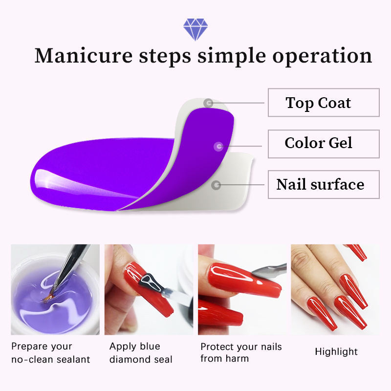 2023 New Customizition nail polish gel wholesale colored top coat  nails manicure salon gel  glue