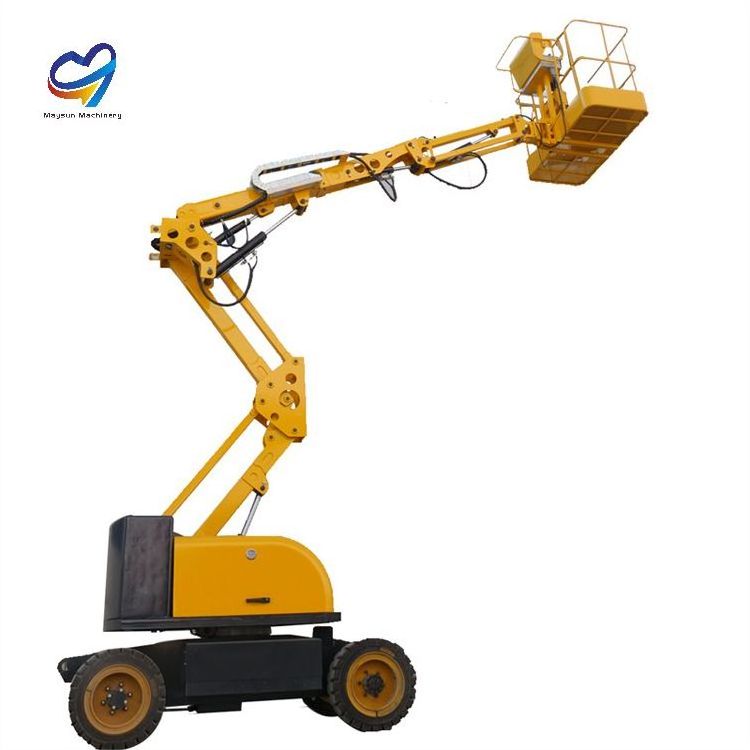 articulating mini used aerial platform work cherry picker behind with tracked tow small tables tire solid self boom lift