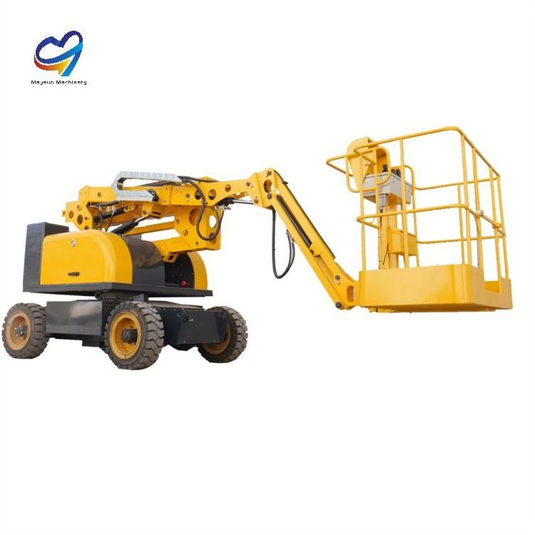 articulating mini used aerial platform work cherry picker behind with tracked tow small tables tire solid self boom lift