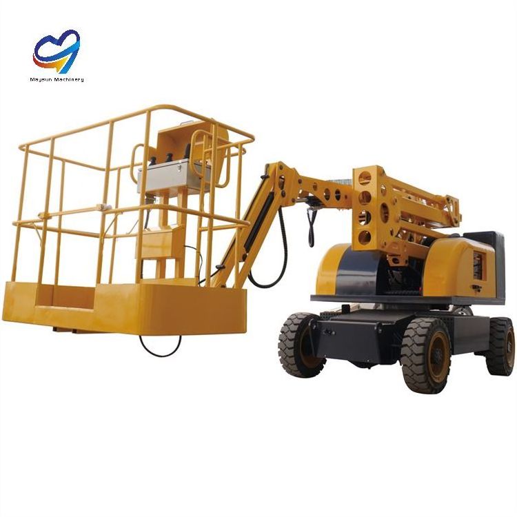 articulating mini used aerial platform work cherry picker behind with tracked tow small tables tire solid self boom lift