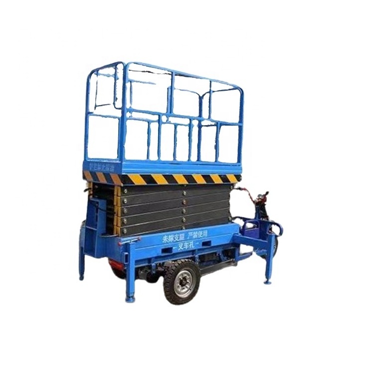 New Hydraulic Scissors Lift Warehouse Electric Elevator Home Use Small Goods Lift Motor Engine Electric Tricycle Lift Table