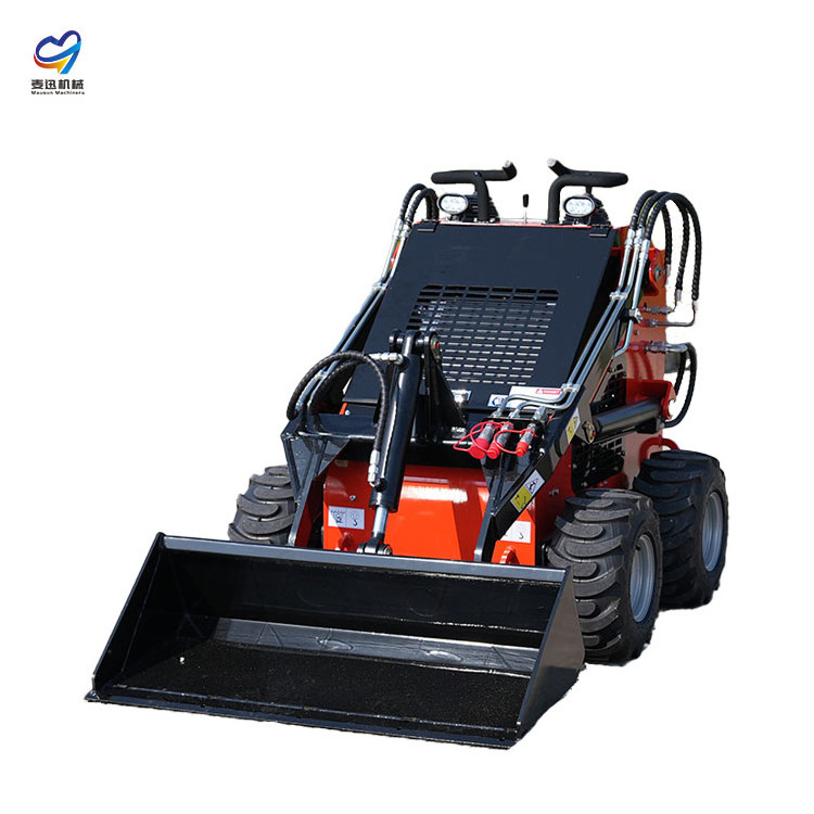 Small Skid Steer Loader Wheeled Mini Customizable Mini Wheel Loader Diesel Log Loader Grapple