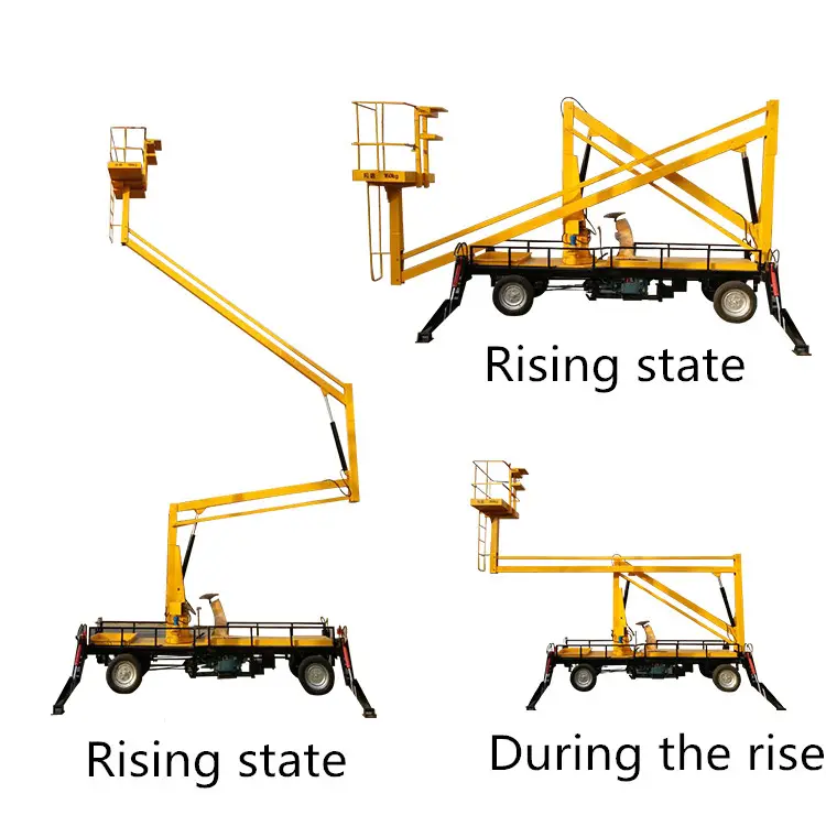 boom telescopic hydraulic platform table curved car scissor fold mobile self lifting trailer folding towable portable arm lift