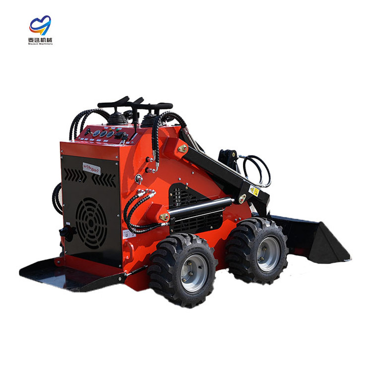 Small Skid Steer Loader Wheeled Mini Customizable Mini Wheel Loader Diesel Log Loader Grapple