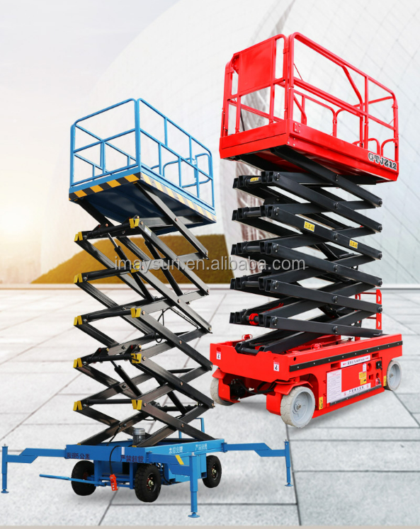 10 m 20 m Aerial Work electric hydraulic platform  desktop elevator  self Mini scissor elevator lift Diesel Tracked Scissor Lift