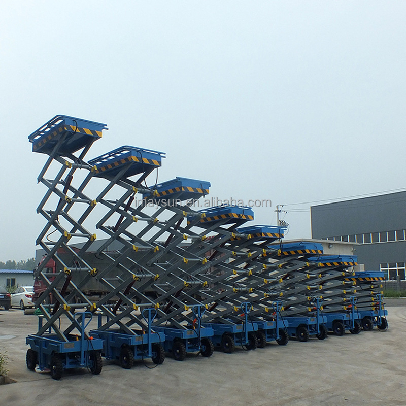 10 m 20 m Aerial Work electric hydraulic platform  desktop elevator  self Mini scissor elevator lift Diesel Tracked Scissor Lift