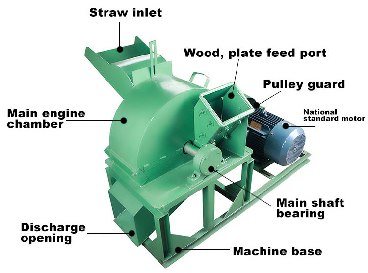 Shredder Multi-function mulcher electric wood chipper  branch crusher machine diesel hammer mill shredder electric wood chipper