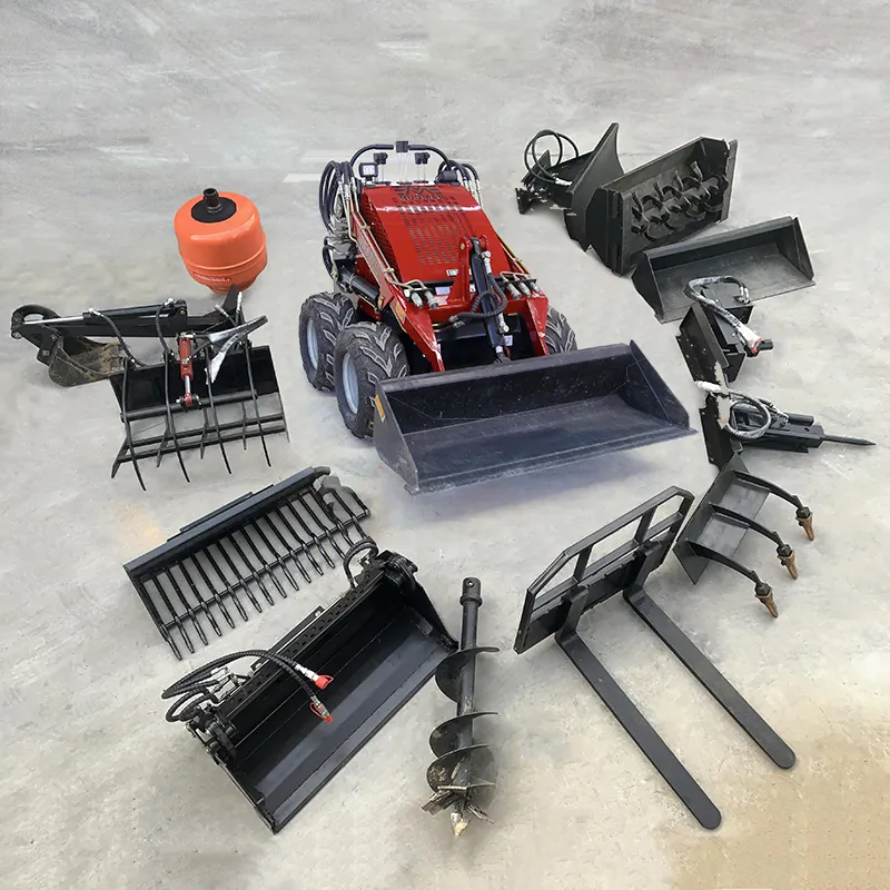 FREE SHIPPING!! Cheap Mini Skid Steer Loader Diesel Mini Skid Steer Loaders Accessories Wheel Loader Mini 500kg 400kg 17 200 Kg