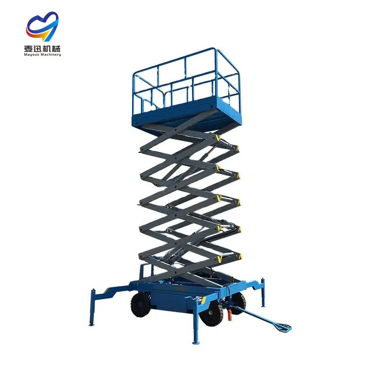 Lifting Equipment Lift Supplier Electric Mobile Scissor Lift Platform CE 6m-14m Load 450kg Motor Provided Wire Rope OEM Support