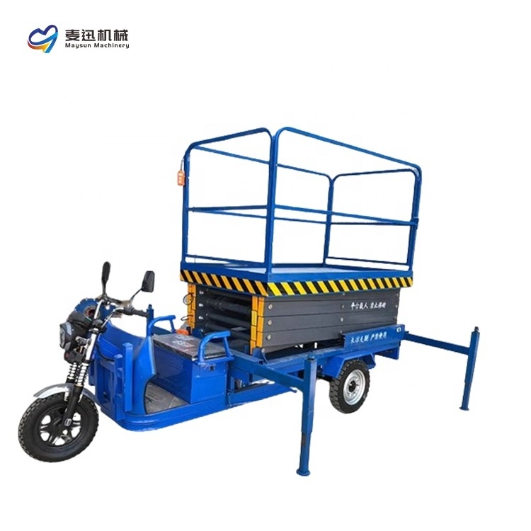 New Hydraulic Scissors Lift Warehouse Electric Elevator Home Use Small Goods Lift Motor Engine Electric Tricycle Lift Table