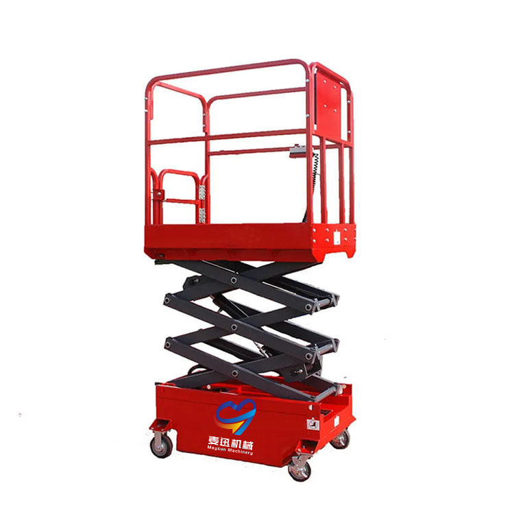 High Quality Low Price Standardized Four Wheel Self-Propelled Scissor Lift Platform One Man Lift For Household And Factory