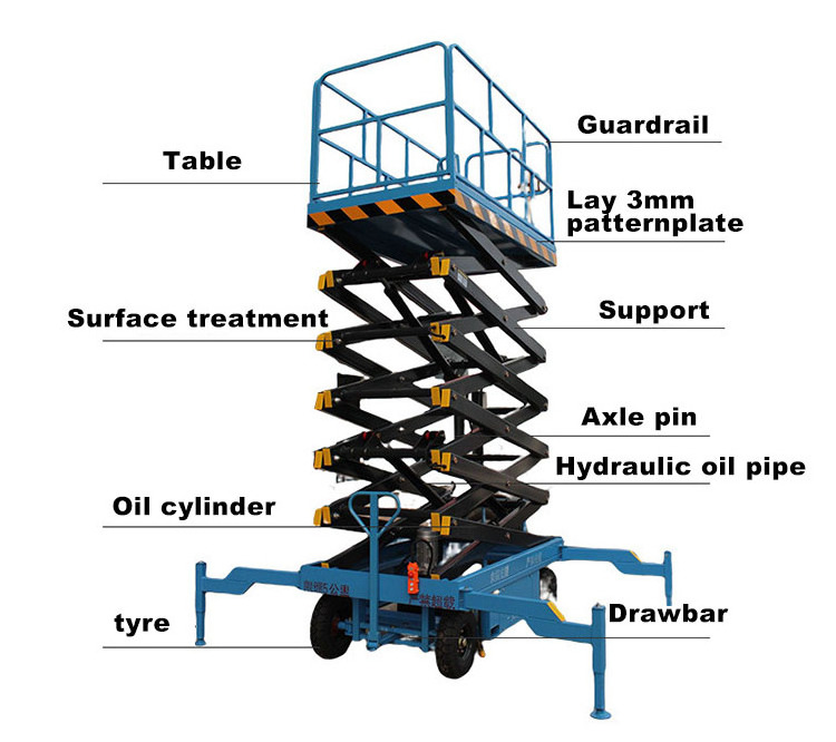 cheap 500kg Self Propelled load capacity electric lift tables hydraulic scissor lift table for sale Scissor Lift Platform