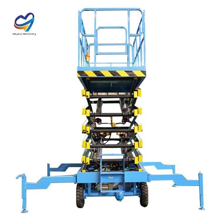 electric mini hydraulic tracked scissor lift small platform for house 10m trailer lift truck