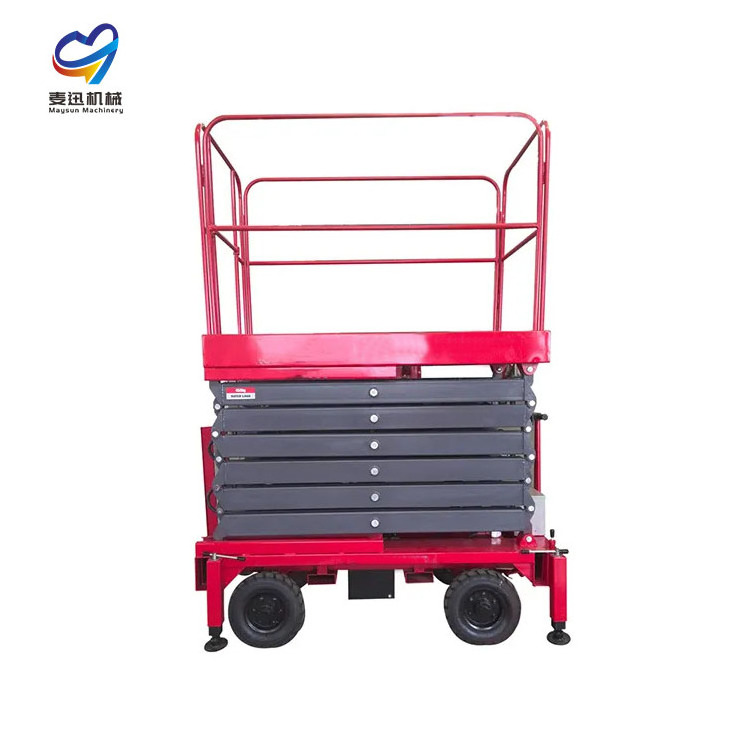 Manual Hydraulic Fixed Pallet Scissor Motor Scaffolding Man Tracked Lifting Platform Mechanical Cargo Lift Table Elevator Lifter