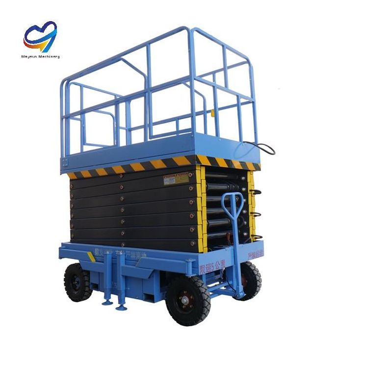 electric mini hydraulic tracked scissor lift small platform for house 10m trailer lift truck