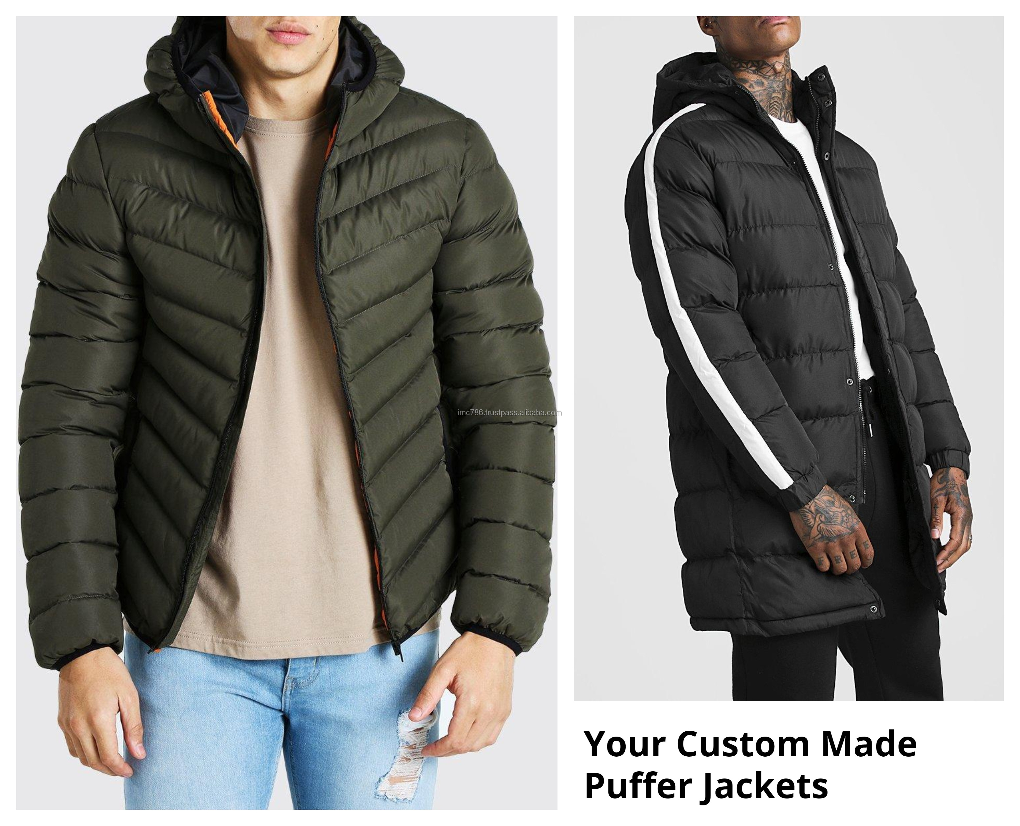 New Arrival Men's Puffer Jacket Plus Size Customized Custom Printed Logo Puffer Jacket High Quality