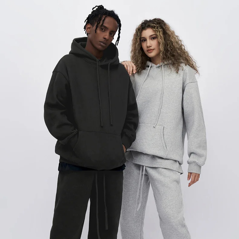 Men Sweatsuit Flared Sweatpants And Hoodie Sets Unisex Tracksuit Puff Print Rhinestone Zip Up Hoodies Flare Sweat Pants Set