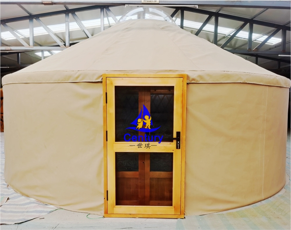 Outdoor Mongolian Glamping Heavy Duty Yurt Bell Tent Waterproof