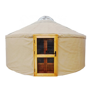 Outdoor Camping Waterproof Tent Cotton Canvas Glamping Bell Luxury Mongolian Yurt Tents Zelt