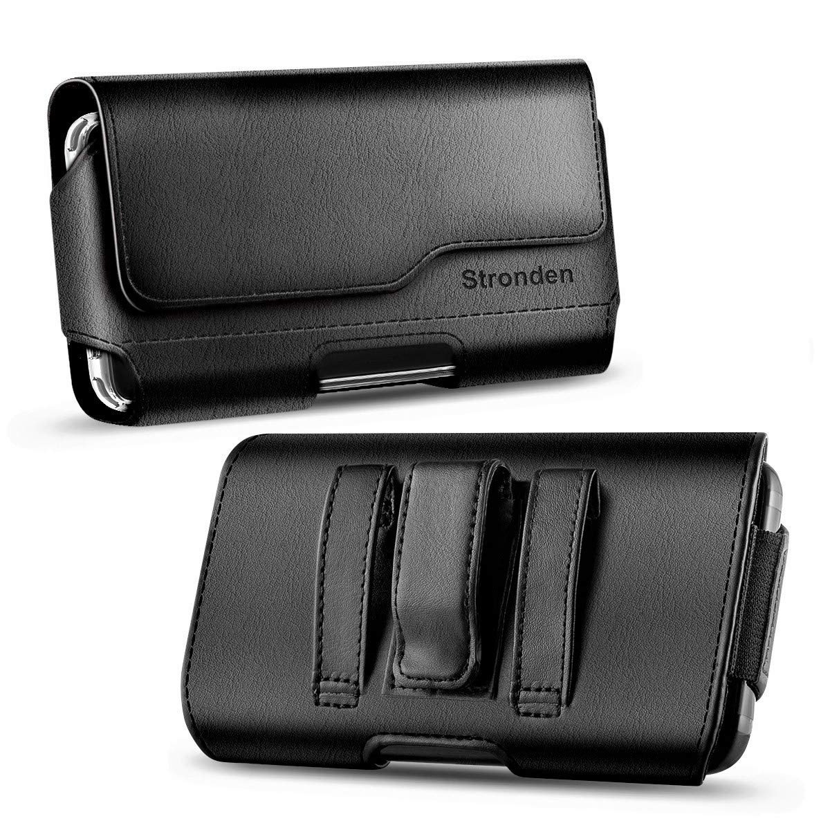 High Quality Phone Pouch with Chestnut Stitching Cell Phone Holster Nylon Belt Holster for iPhone Magnetic Cover Belt Loop Case