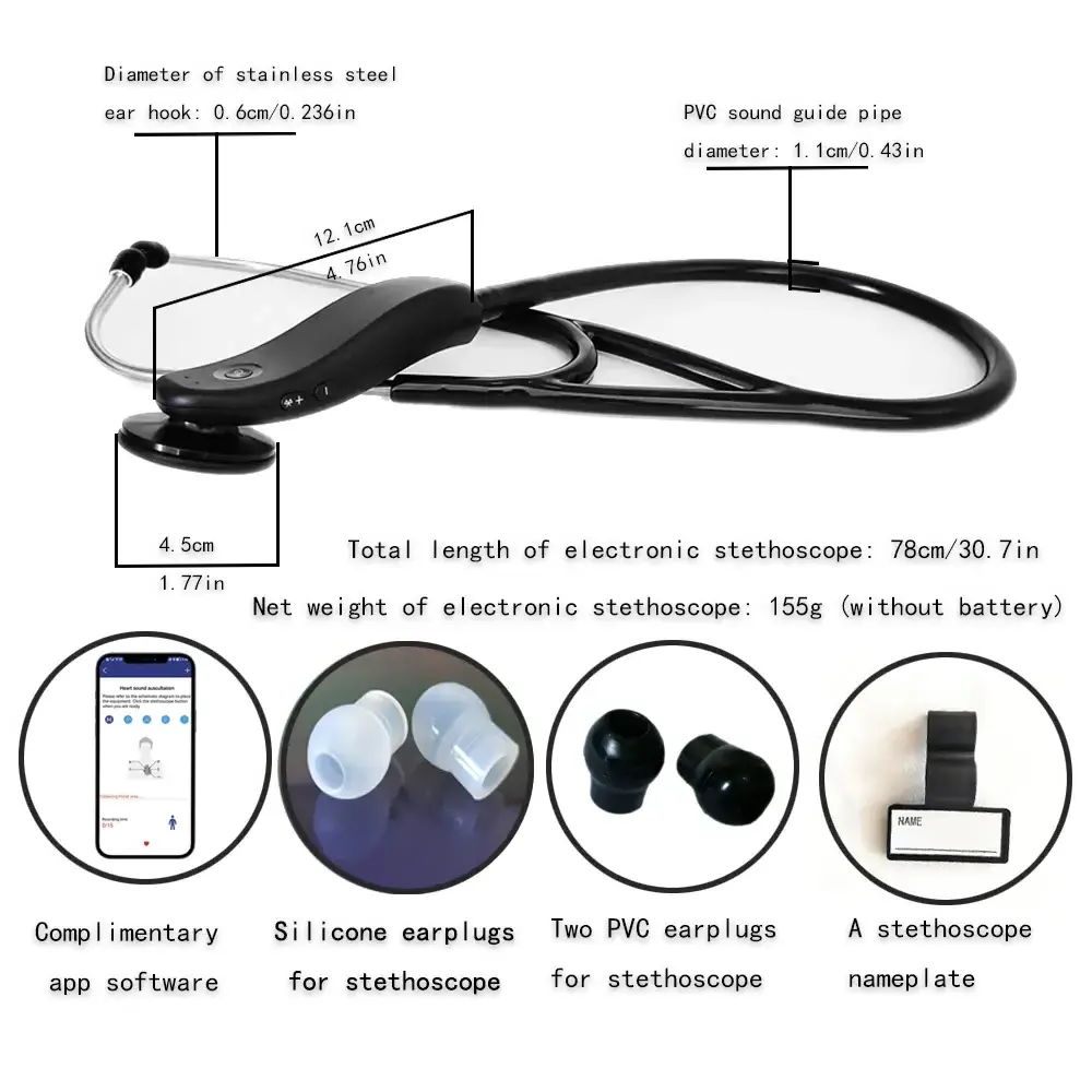 New Type Mobile Phone Electronic Smart Stethoscopes Medical Intelligent Bluetooth electronic stethoscope