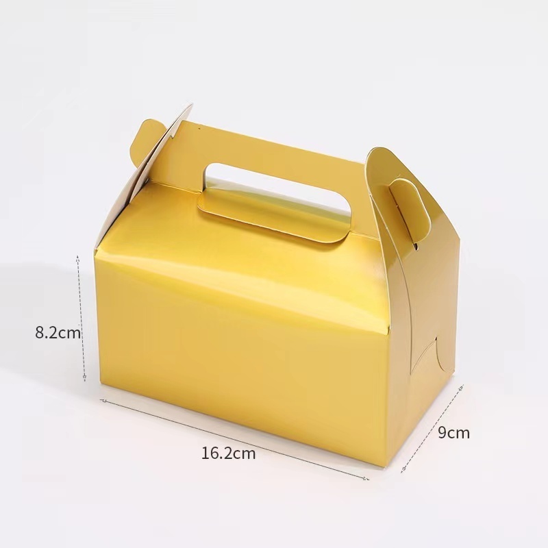 IMEE Custom Size White Gold Kraft Window Gable Candy Gift Cookie Box Pastry Macaroon Packing Party Box  Paper Folding Food Box