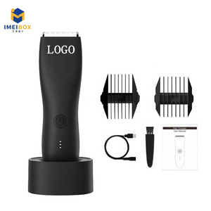 Free Sample OEM ODM Custom Professional  Hair Clipper Rubber Surface Waterproof LED Light Type-C Body Groomers Body Trimmer