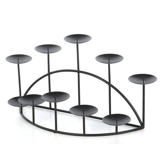 Table Top Decorative iron Candle Stand Matt Black Powder Coated Finished Large Size Taper Candle Holder Handmade Customized