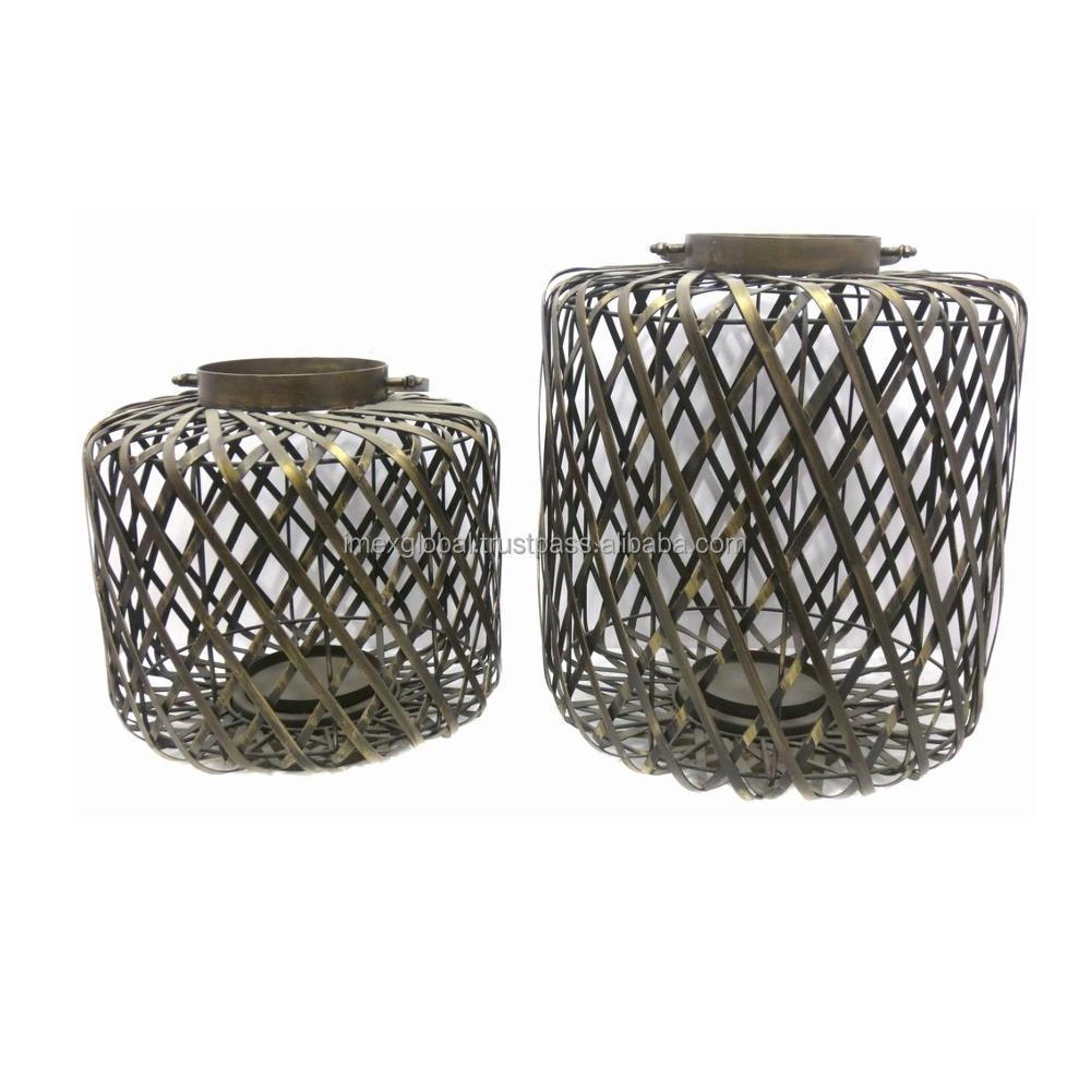 Factory Wholesale Outdoor Decorative Mini Iron Black Wire Candle Lantern For Home Decoration And Wedding Decoration in Wholesale