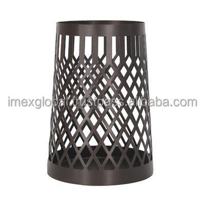 Metal Hurricane Laser Cut Candle Holder High Quality and Best Manufacturing in Whole Sale Price Top Selling Metal Carton Silver