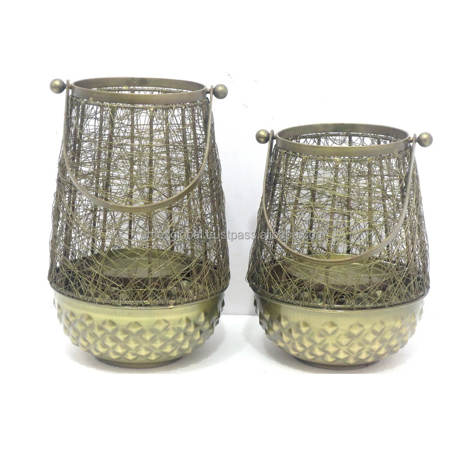 Factory Wholesale Outdoor Decorative Mini Iron Black Wire Candle Lantern For Home Decoration And Wedding Decoration in Wholesale