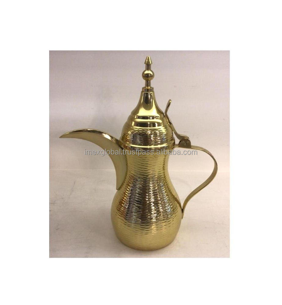 Arabic Brass Metal Turkish Dallah Coffee Pot High Quality And best Manufacturing In Whole Sale Price Top Selling Dallah