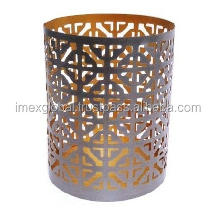 GOLDEN BLACK TEALIGHT CANDLE HOLDER