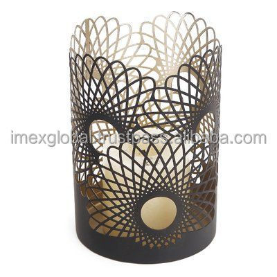 Metal Hurricane Laser Cut Candle Holder High Quality and Best Manufacturing in Whole Sale Price Top Selling Metal Carton Silver