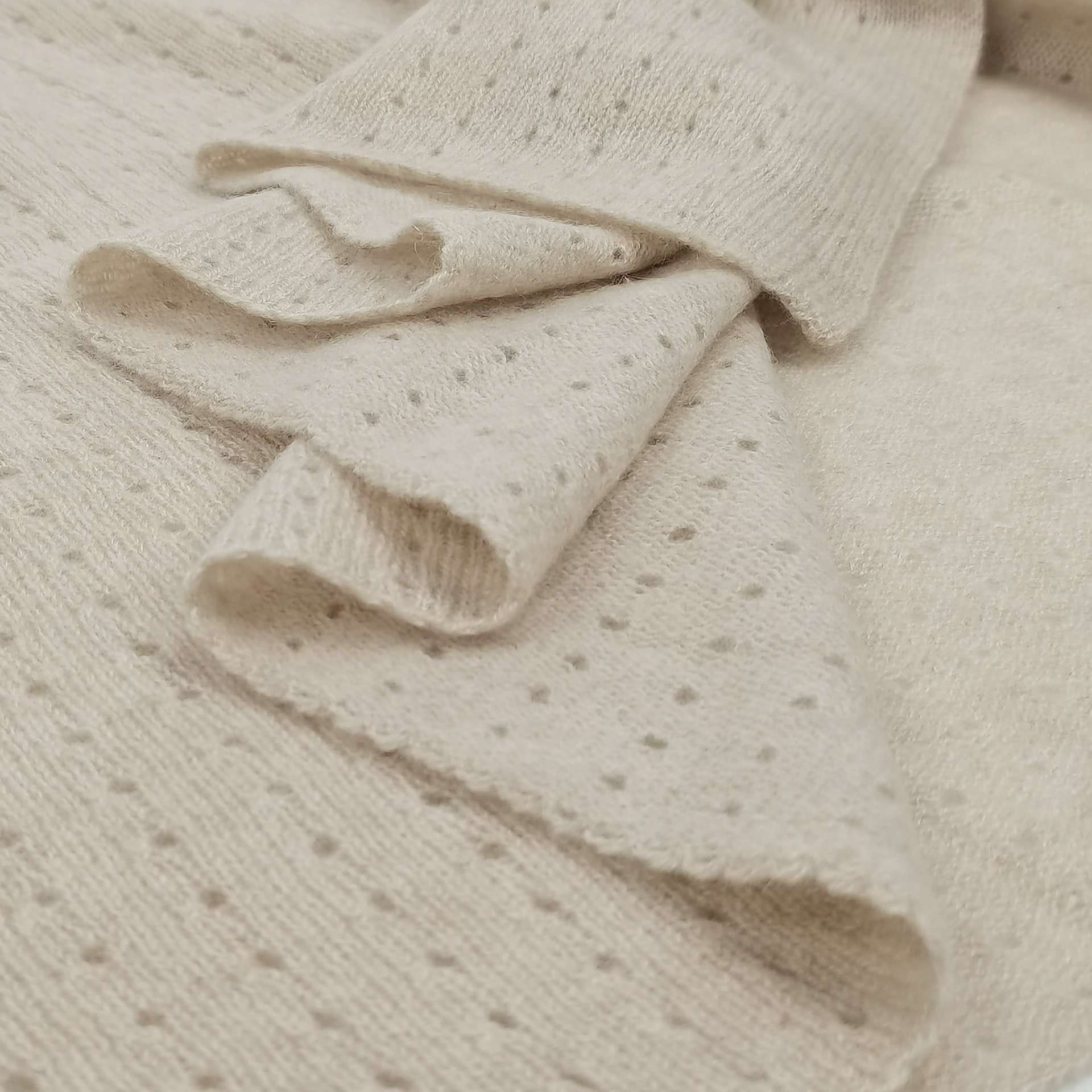 Custom cashmere blanket Hollow out design Soft Touch Knitted Cashmere wool Baby Blanket