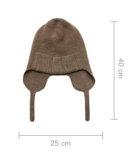 2024 New Fashion Beige Oatmeal 100% Cashmere Beanie Cap Custom Logo Reverse Knit Wool crochet Earflap Hat for Women