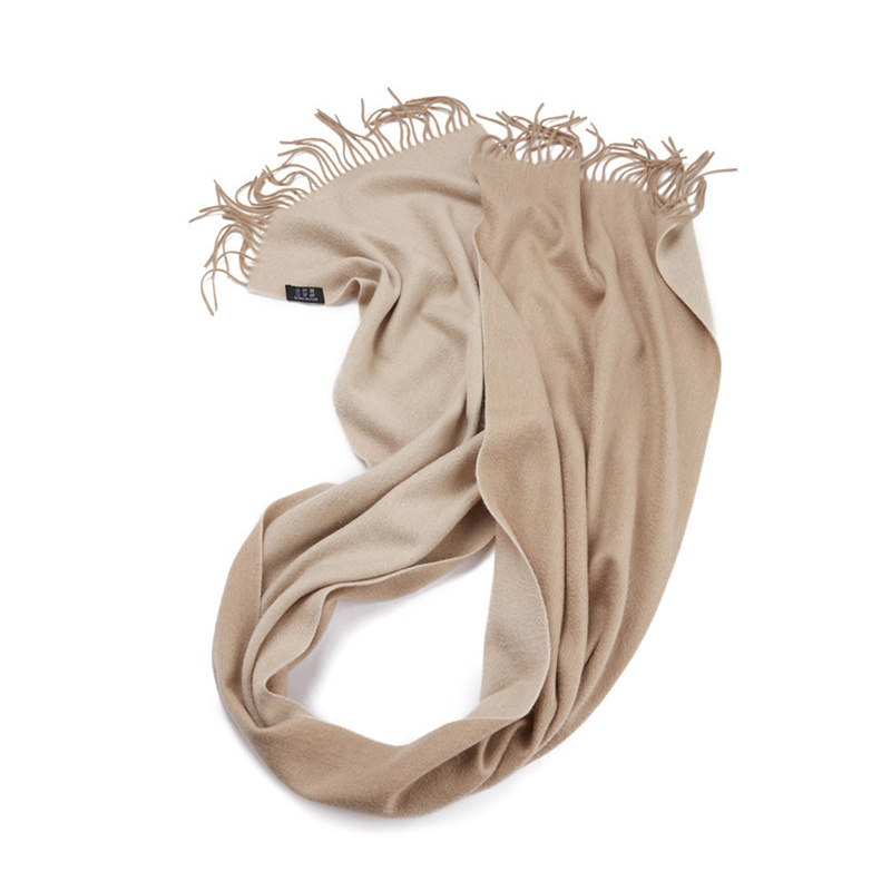 Cashmere Double Sided Scarf Warmth Shawl for Women Autumn Winter Long Tassel