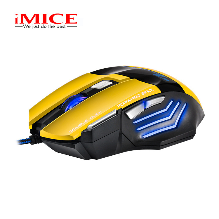 iMICE X7 Usb Wired Gaming Mouse with 3200Dpi, 7 Buttons, Breathing Light and Large Size