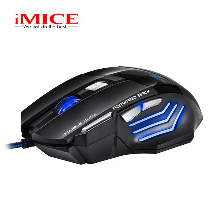 iMICE X7 Usb Wired Gaming Mouse with 3200Dpi, 7 Buttons, Breathing Light and Large Size